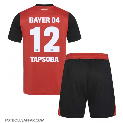 Bayer Leverkusen Edmond Tapsoba #12 Hemmadräkt Barn 2024-25 Kortärmad (+ Korta byxor)